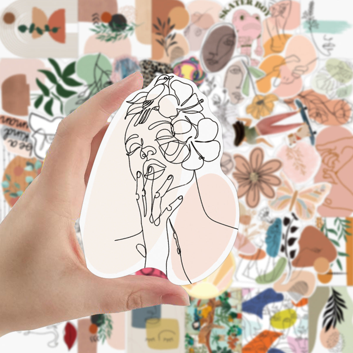 50PCS Vintage Aesthetic Art Drawing Doodle Stickers#S3578