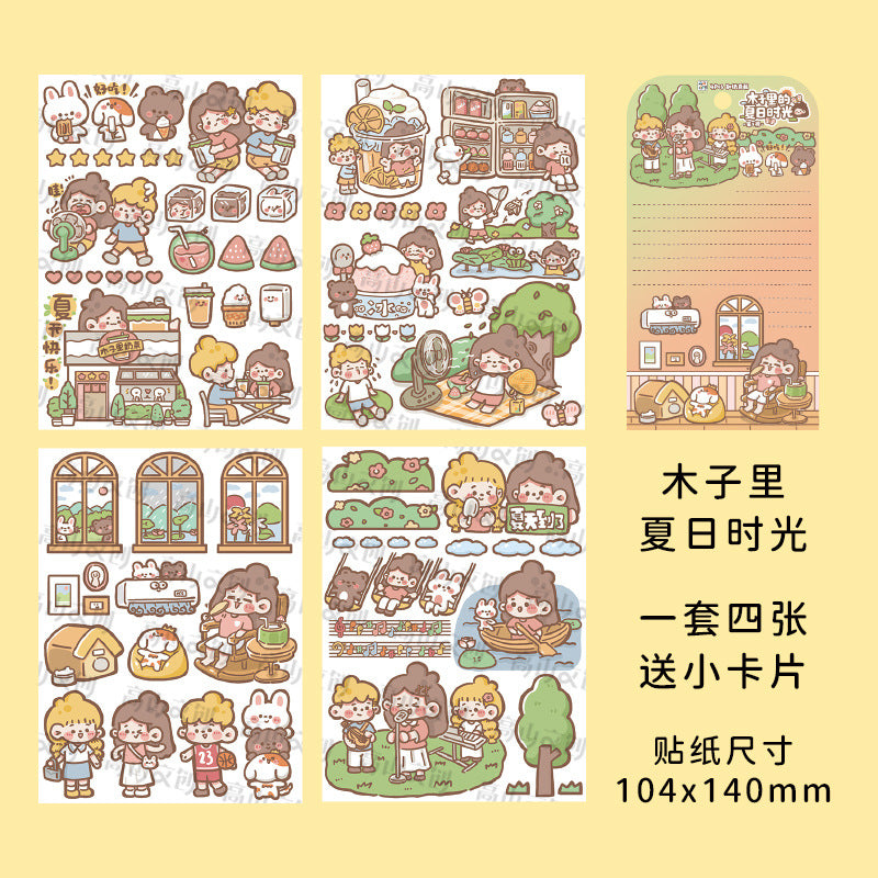 Cute character hand account DIY decorative sticker #S0374