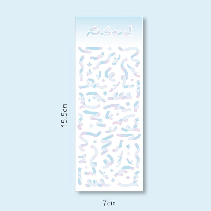 Laser Girls' Heart Bubble DIY Sticker #S6652