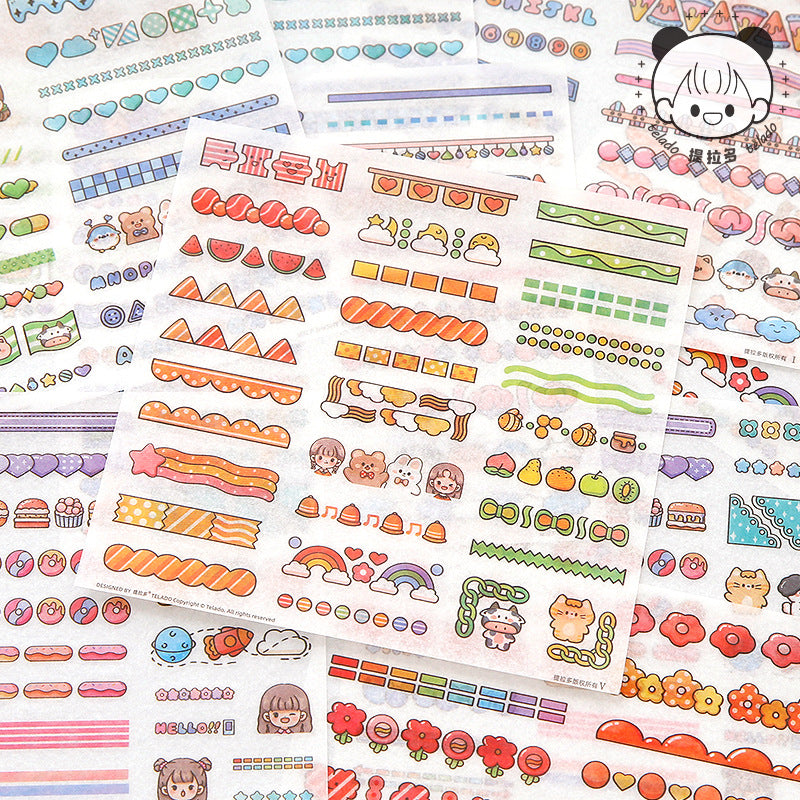 New border material hand account sticker #S4118