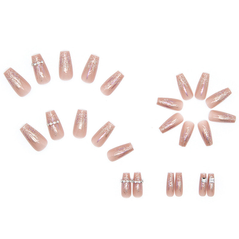 Small Diamond White Finished Nail Patch #N7545