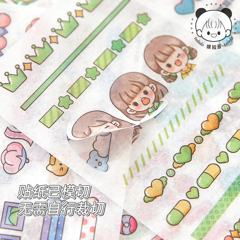 New border material hand account sticker #S4118
