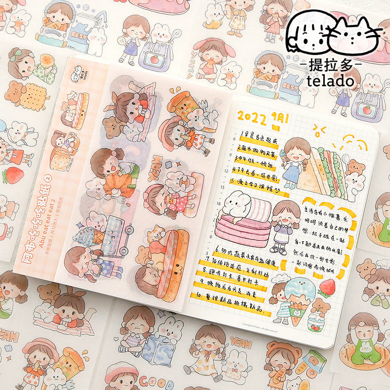 Cute girl stickers 12pcs/lot #st8278
