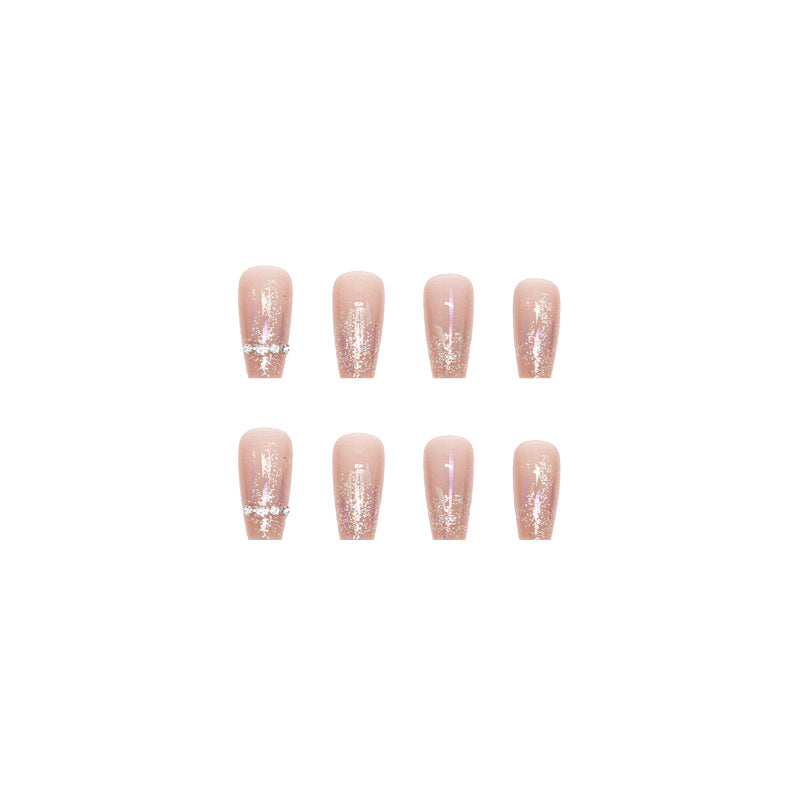 Small Diamond White Finished Nail Patch #N7545