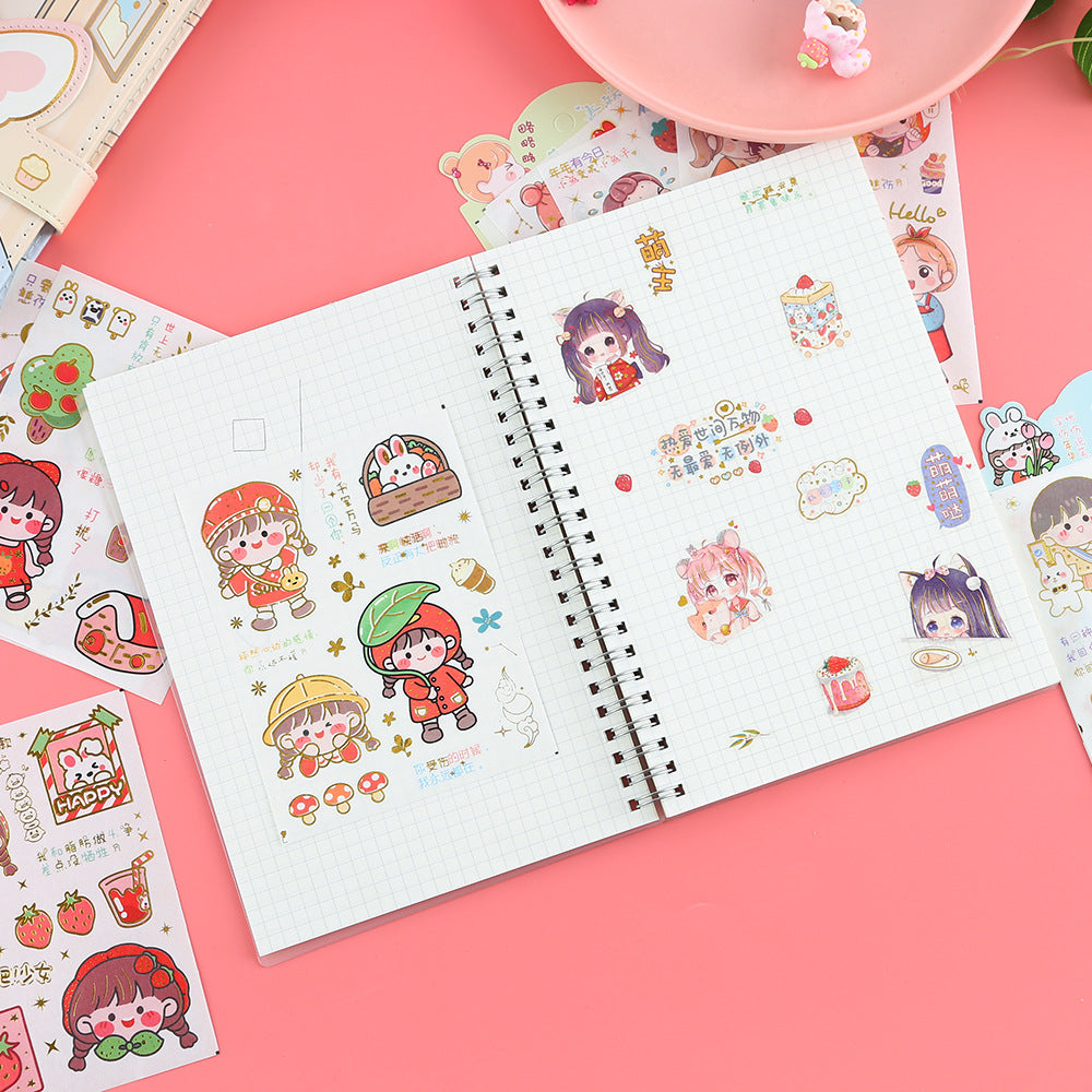 hot stamping stickers 4pcs/lot #st6396