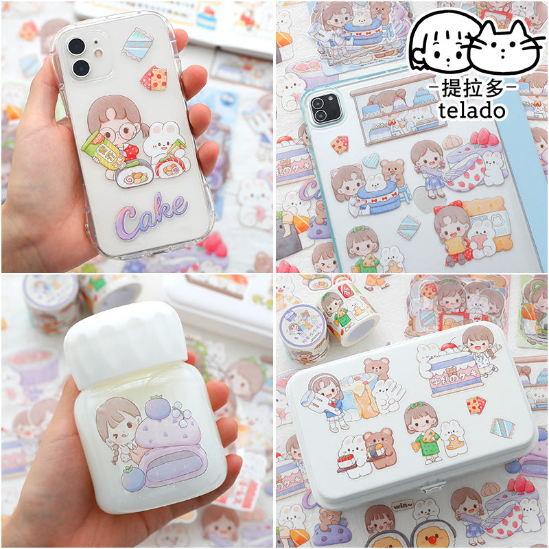 Cute Girl Gourmet Handbook Sticker #S7162