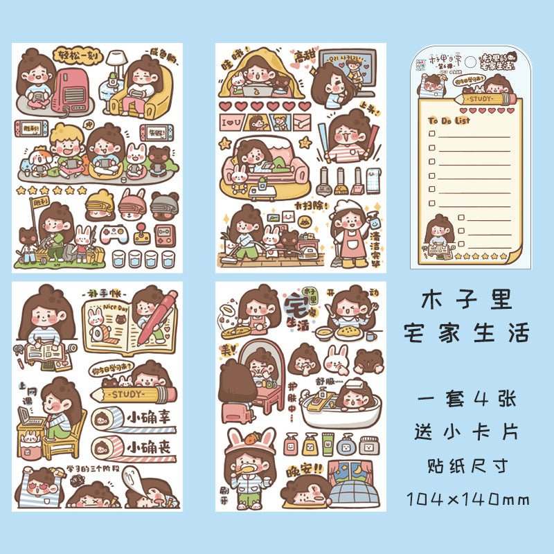 Cute character hand account DIY decorative sticker #S0374