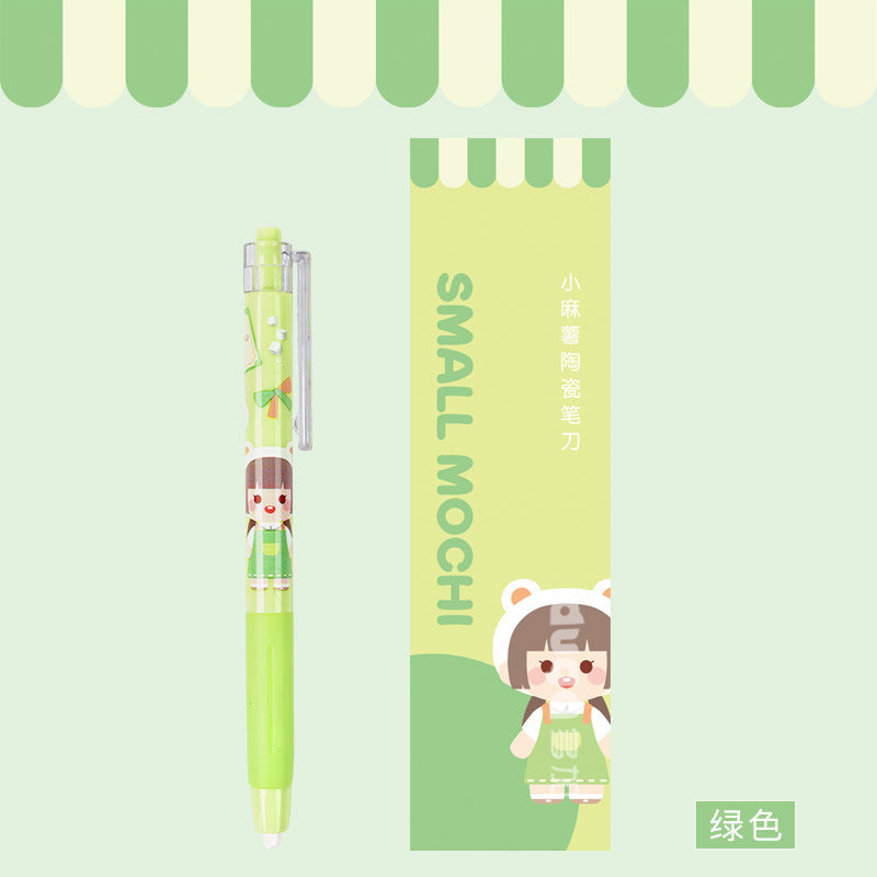 Cartoon cute girl with ceramic knife pen Paper cutter pen#P2230
