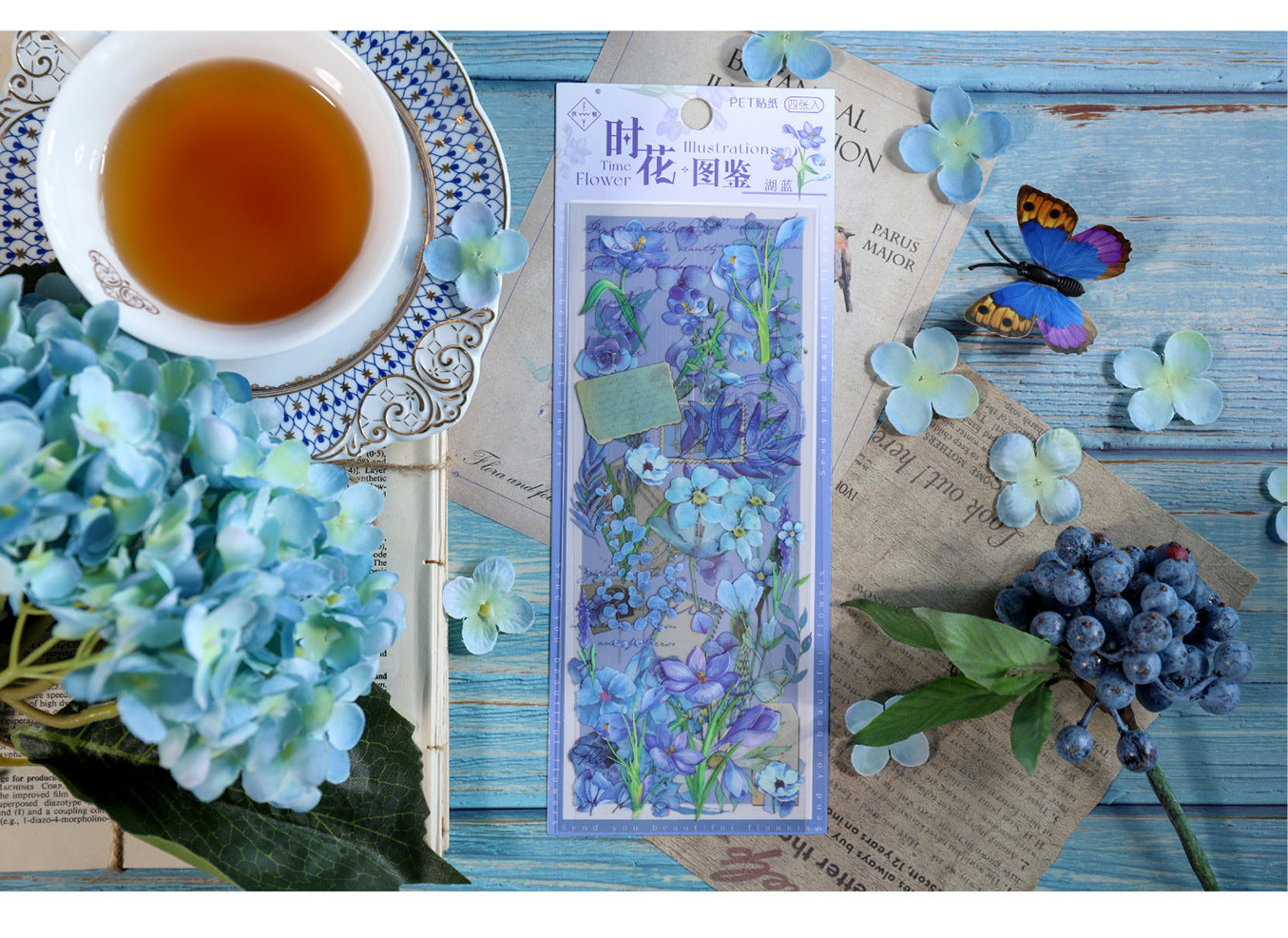 Small fresh plants and flowers hand account material stickers #S5118
