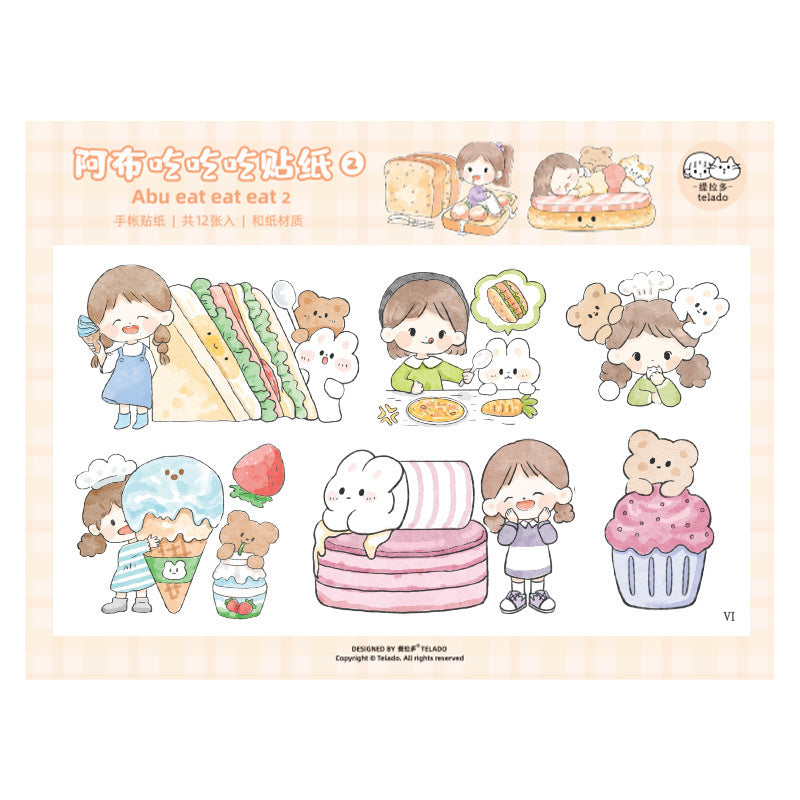 Cute girl stickers 12pcs/lot #st8278