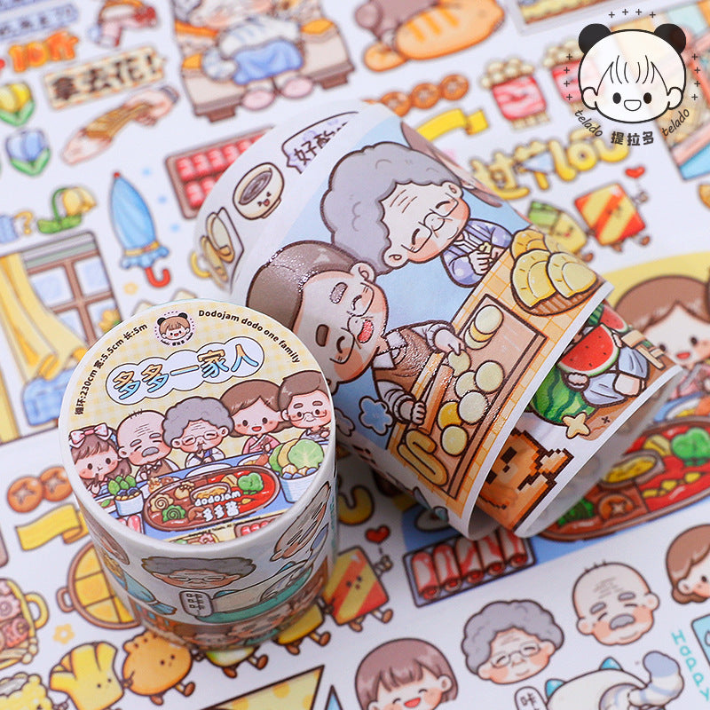 Family series cartoon cute girl hand account decorative material stickers #S2108
