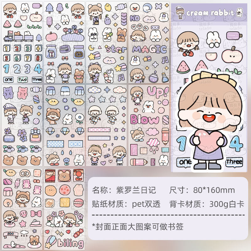 Cute girl stickers 10pcs/lot #st4563
