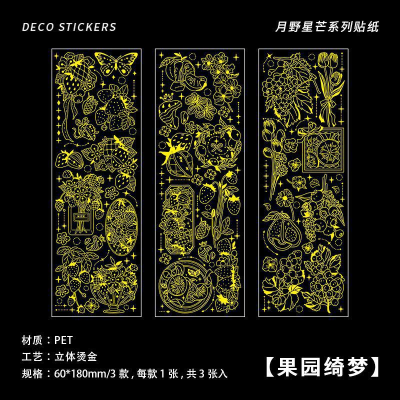 Three-dimensional bronzing hand account sticker #S9770