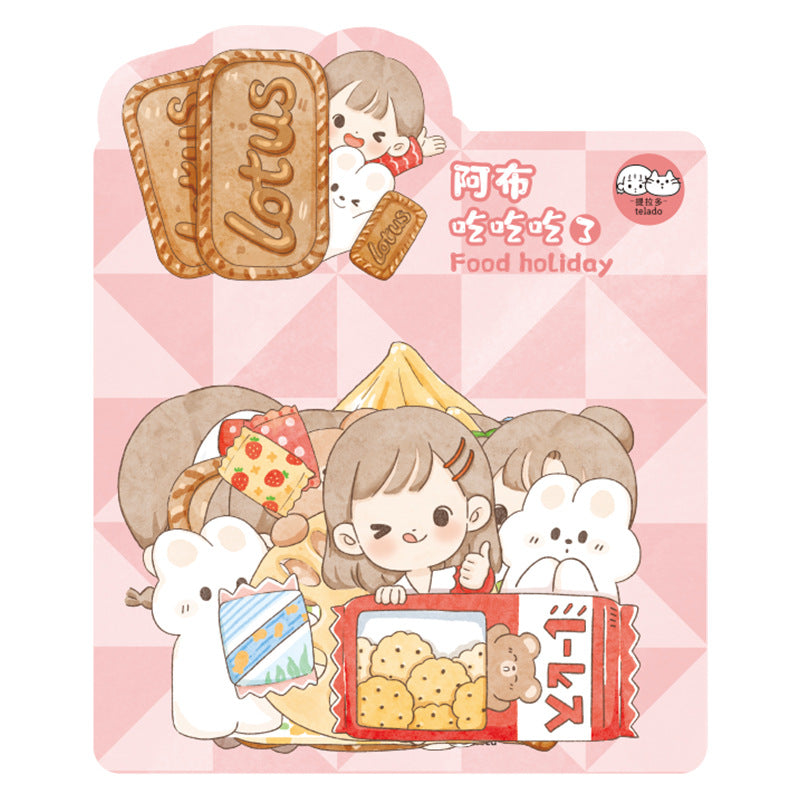 Cute Girl Gourmet Handbook Sticker #S7162