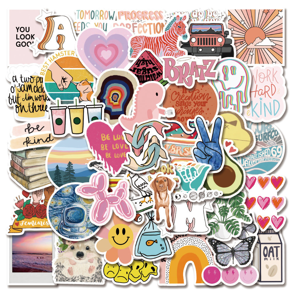 50 pcs/lot Bohemians personalized waterproof stickers #st1456