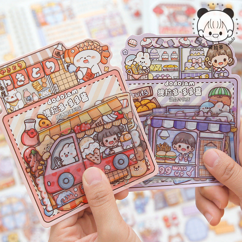PET waterproof water cup cute female hand account sticker #S5602
