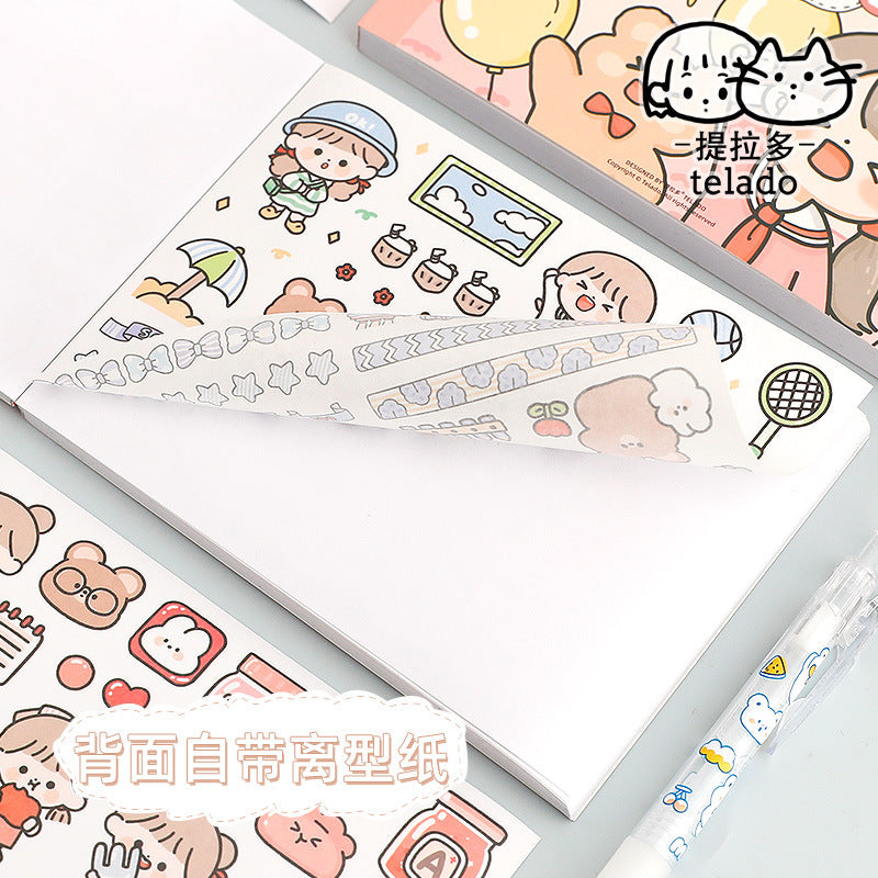 50Page/Book Sticker book Lucky Girls #st9458-1