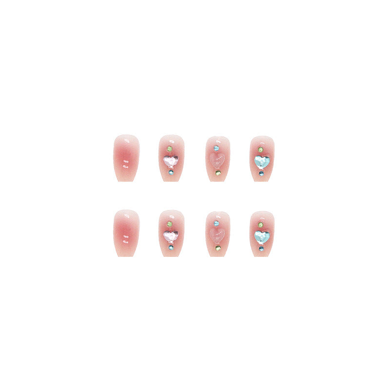 Three-dimensional peach heart manicure Nail Tips #N08220