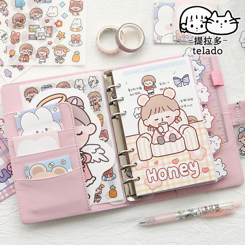 Handbook cute suit cute girl life page handbook set gift box #S7144