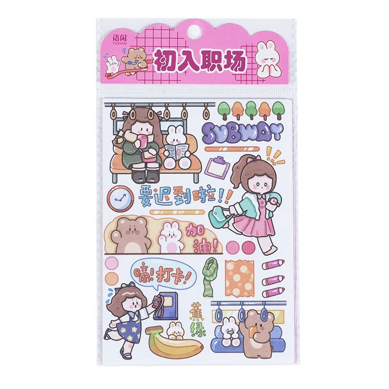 creative cartoon cute hand account decoration material stickers 4pcs/lot #s5202
