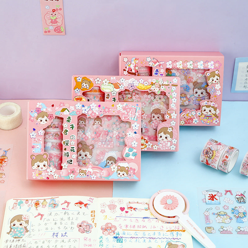 Clear Frosted Tape Sticker Gift Box Set #st7642
