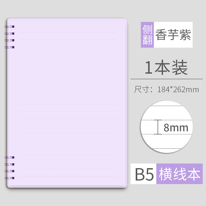 A5 B5 Morandi coil thickened 80g horizontal line 160page #Book2914
