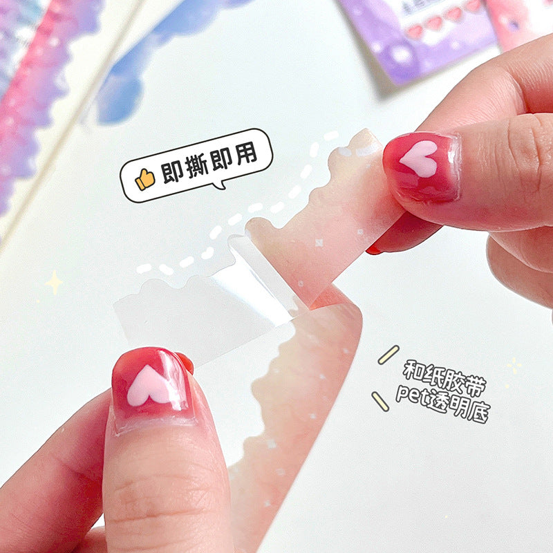 Irregular wave landscaping manual account material decorative sticker #S6624