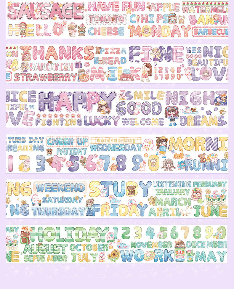 Cute girl cartoon hand account decoration sticker #S5120