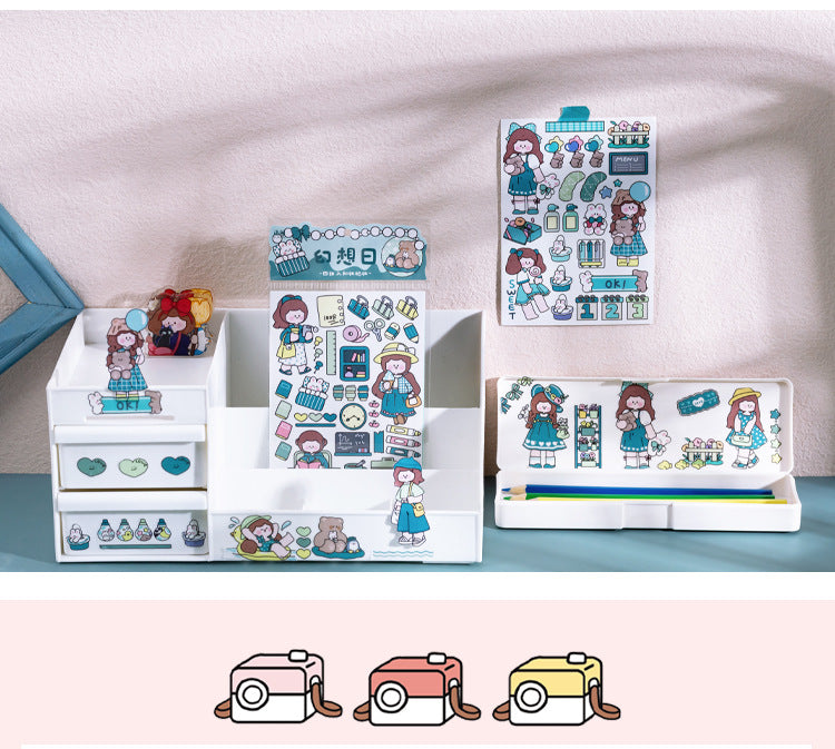 hand-painted girl hand account material decorative stickers #S8190