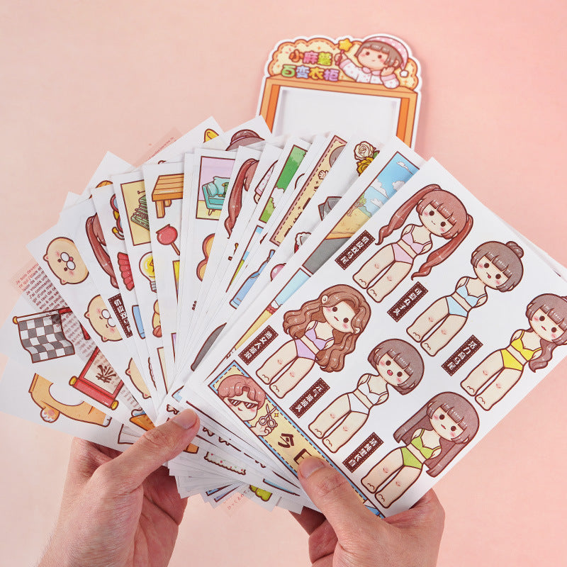 Variety wardrobe series cute girl hand account material stickers #s4908