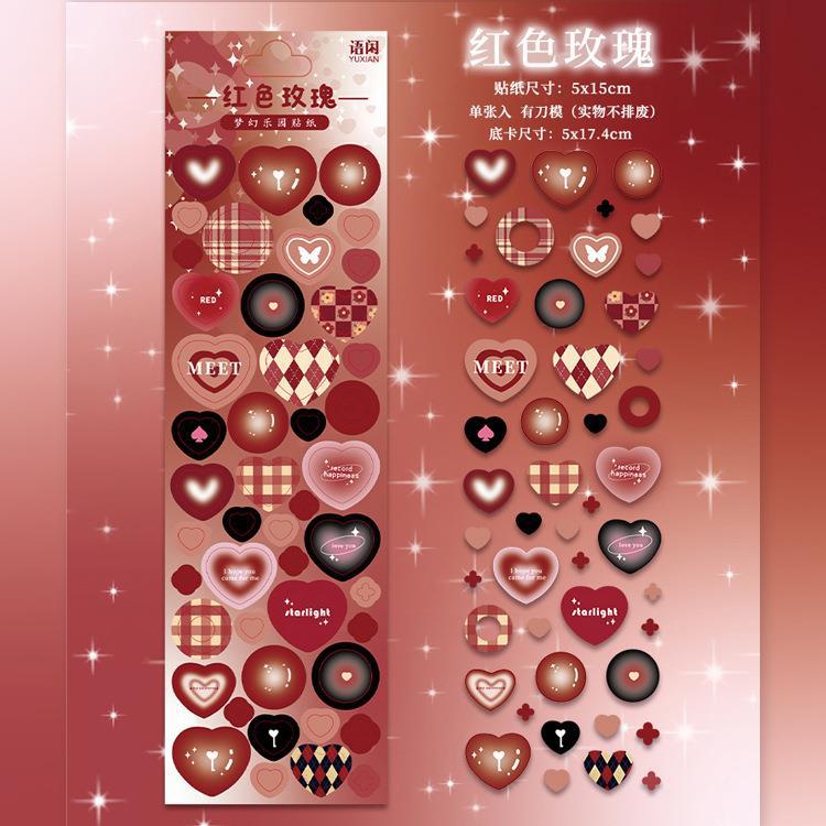 Dreamland series flash film DIY hand account sticker #S9844