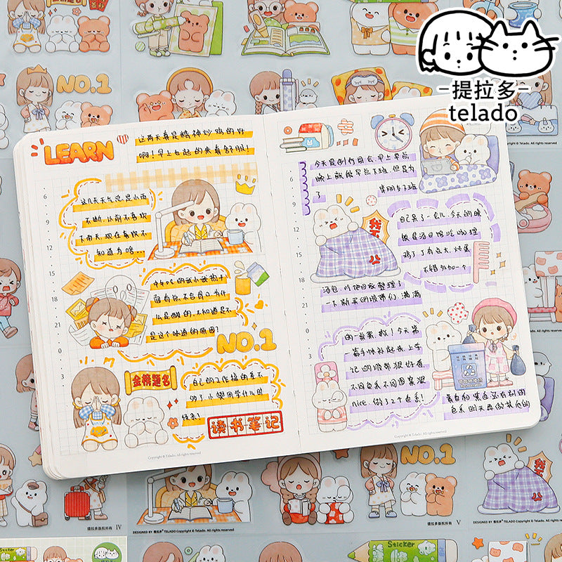 cute girl sticker 5 models*2pcs#st0708