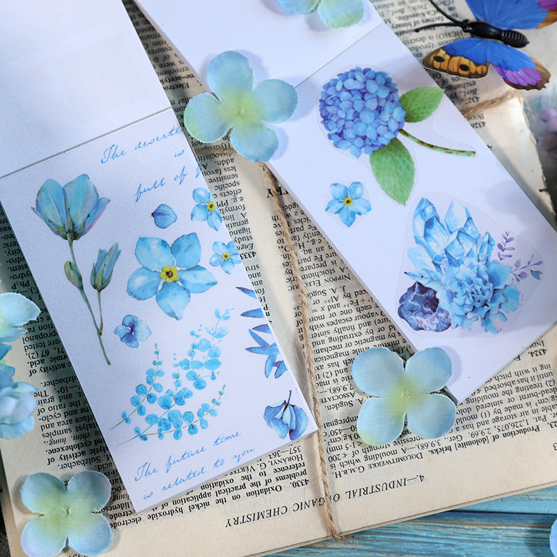 Small fresh plants and flowers hand account material stickers #S5118