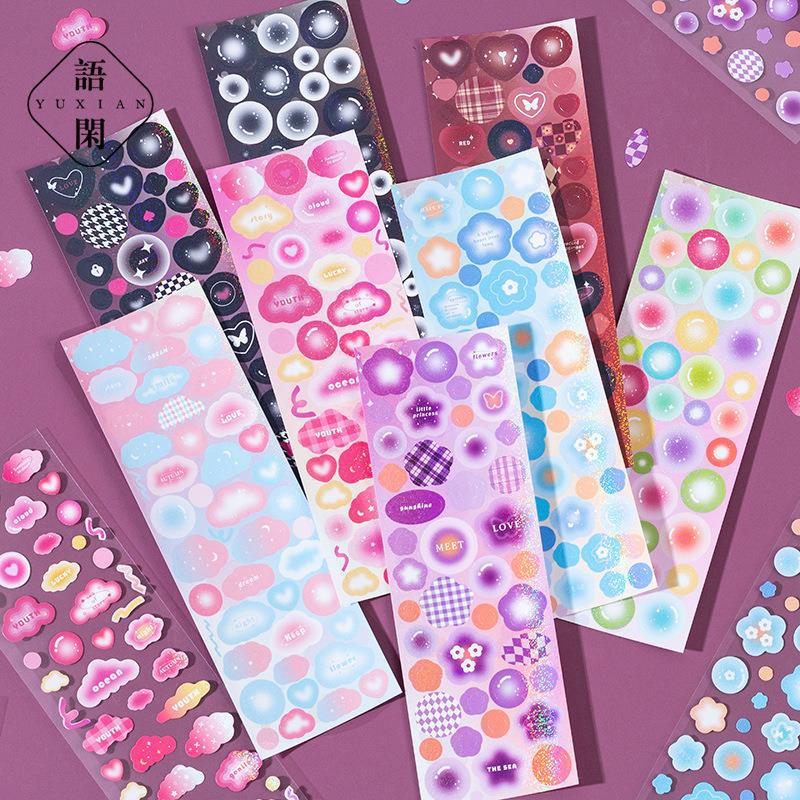 Dreamland series flash film DIY hand account sticker #S9844