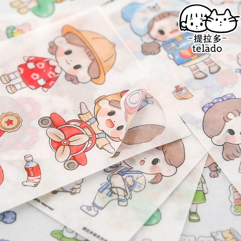 cute girl stickers12pcs/lot st5101