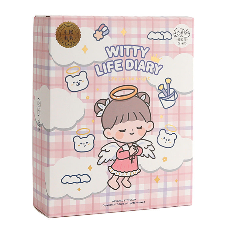 Handbook cute suit cute girl life page handbook set gift box #S7144