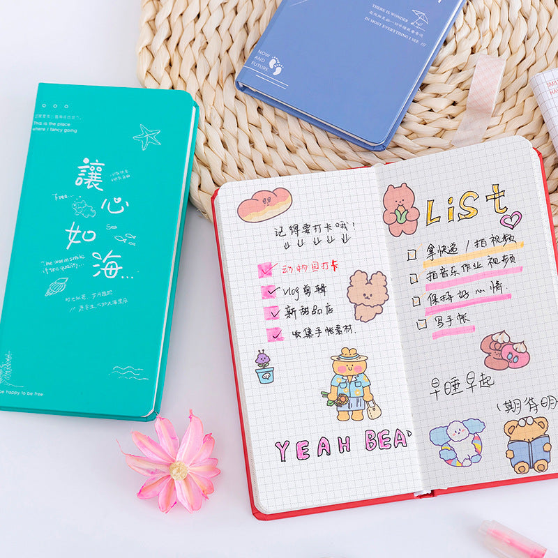 94*187mm Checkered page notepad notebook 80 sheets /160 pages #Book2712