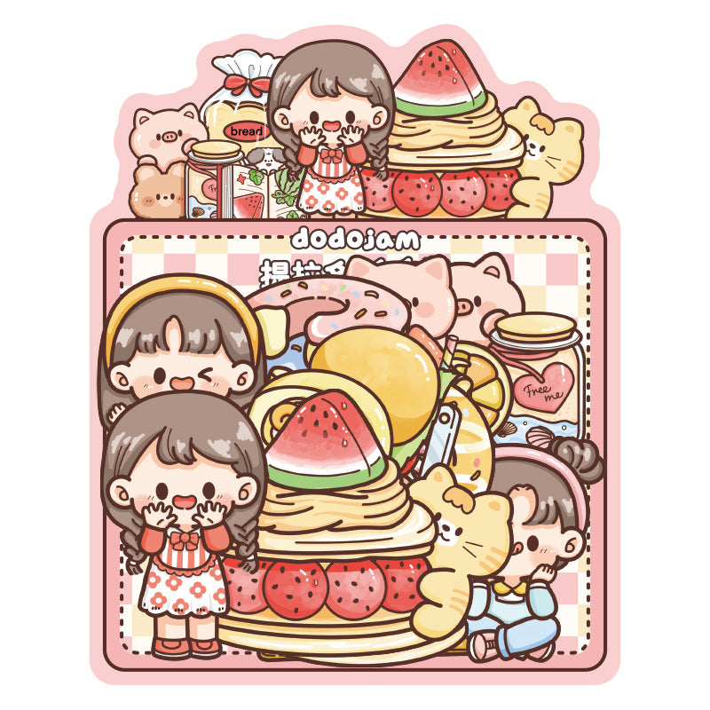Colorful dessert series cute cartoon character DIY hand account stickers#S2112