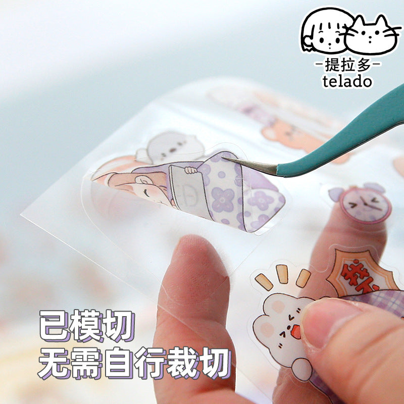 cute girl sticker 5 models*2pcs#st0708