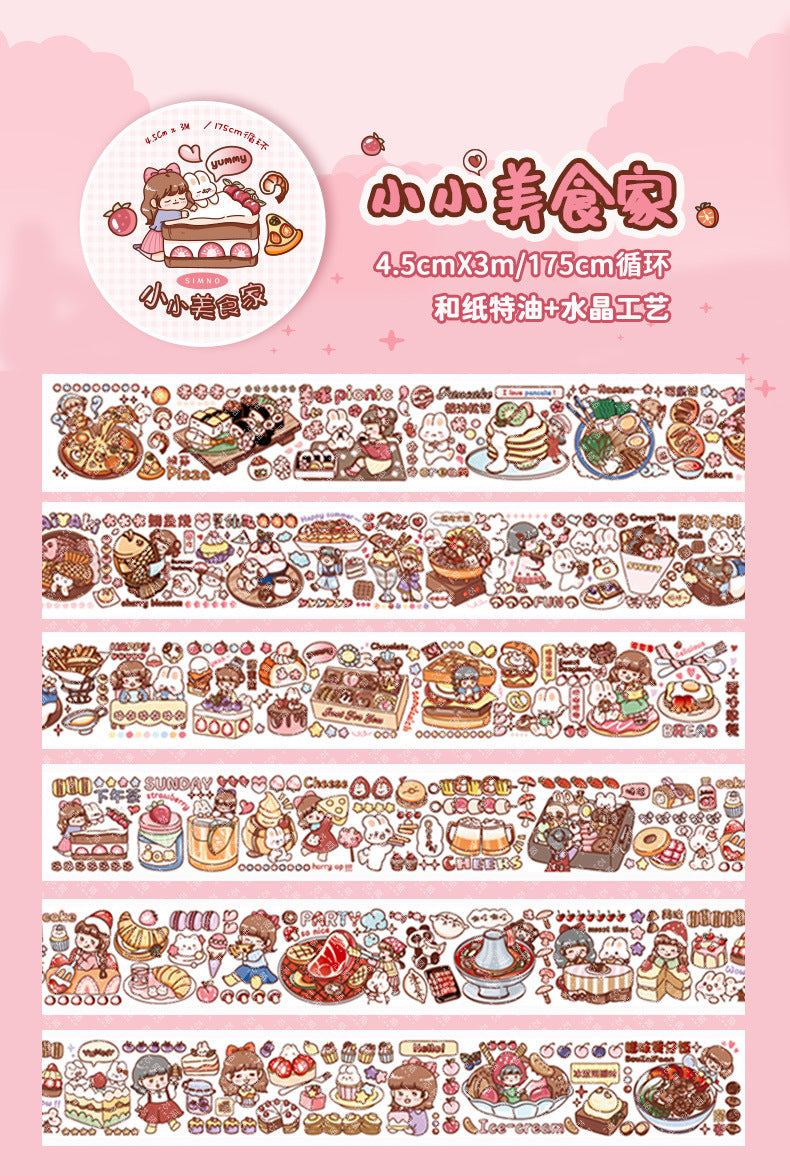Cute girl wears student's hand account decoration sticker #S3156