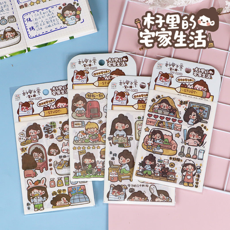 Cute character hand account DIY decorative sticker #S0374