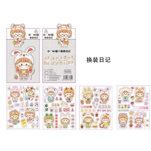 Stickers 4PCS A6 size 105mmX148mm #ST0204