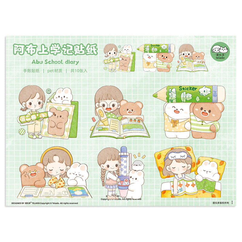 cute girl sticker 5 models*2pcs#st0708