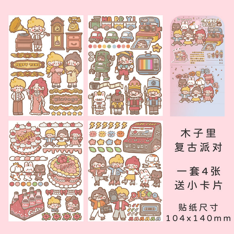 Cute character hand account DIY decorative sticker #S0374