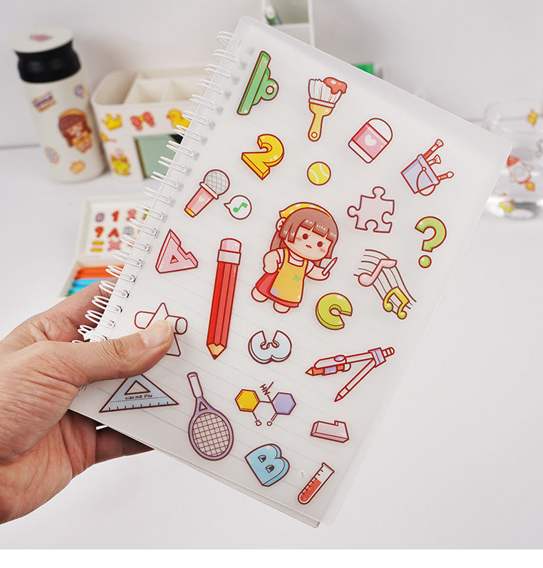 6Sheet/Lot PET Hand Account DIY Mobile Phone Case Waterproof Decorative Stickers #ST2874