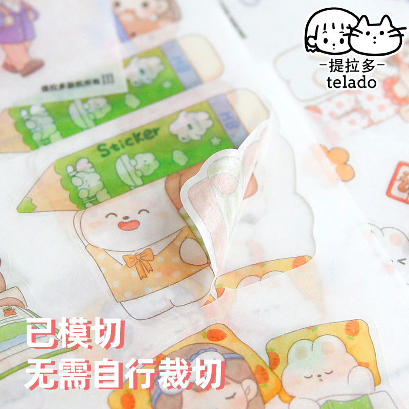 cute girl cartoon stickers #S5758