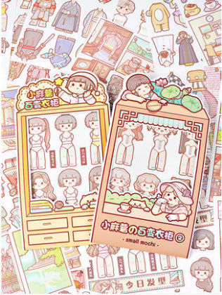Variety wardrobe series cute girl hand account material stickers #s4908