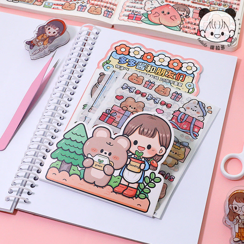 Adorable character's hand account decoration sticker #S5080