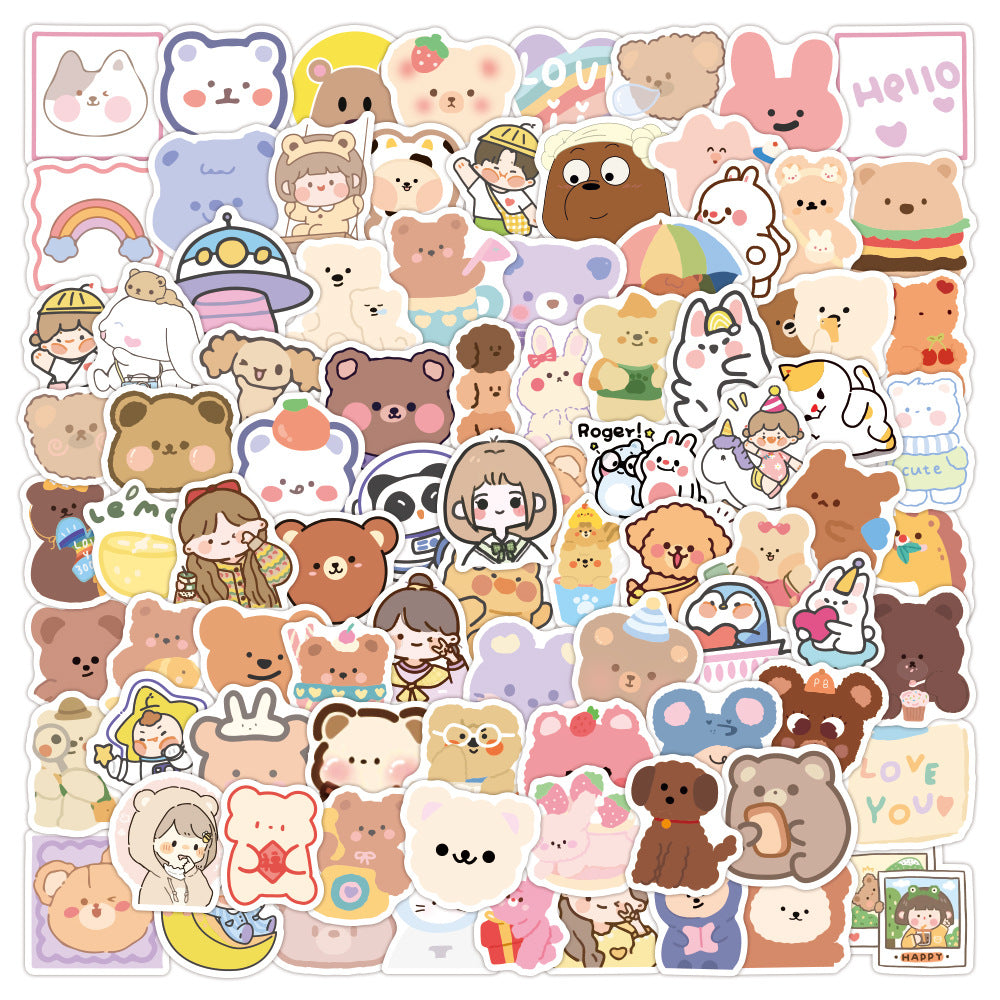 100pcs/lot Bear Stickers#st2862