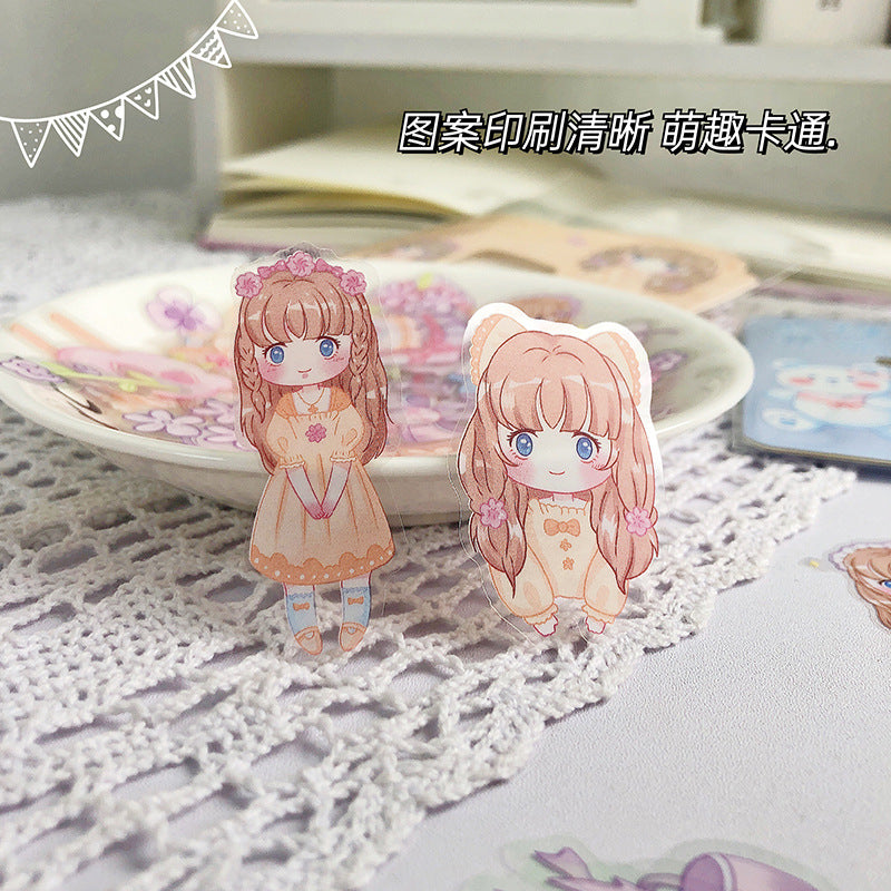 Cute cartoon girl sticker 45pcs/lot #st2440